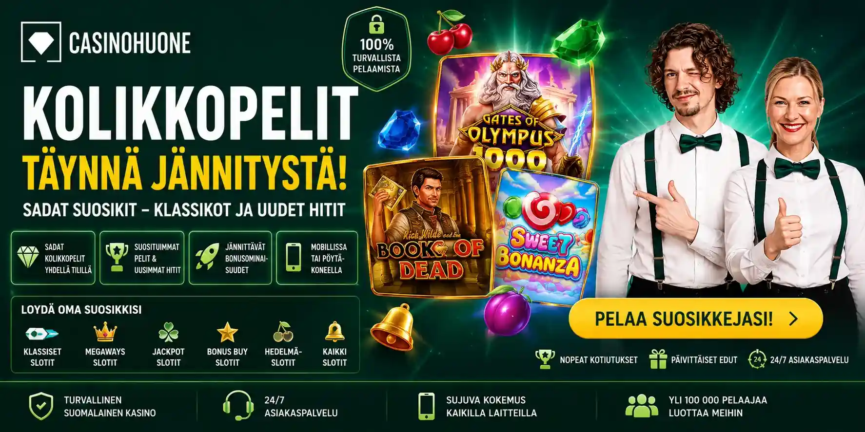Kolikkopelit täynnä jännitystä suosikit ja uudet pelit